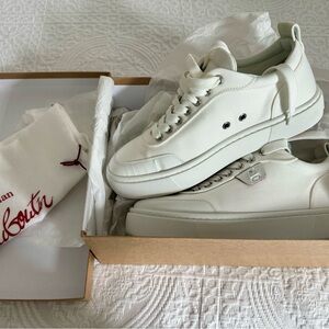 Christian Louboutin White/Ivory Sneaker 8.5 Like New